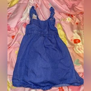 Toddler girls denim dress - size 2T - criss cross in back